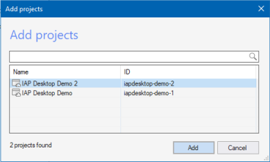Select project