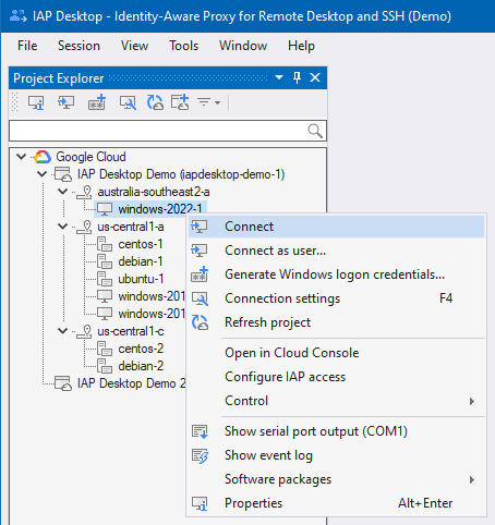 Context menu