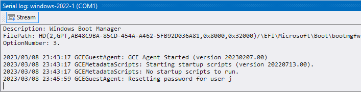 Serial log